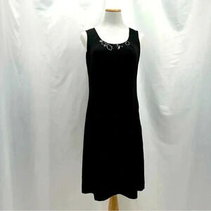 Betty Barclay Womens Dress Size 10 Black Sleeveless Lined Sequin Summer